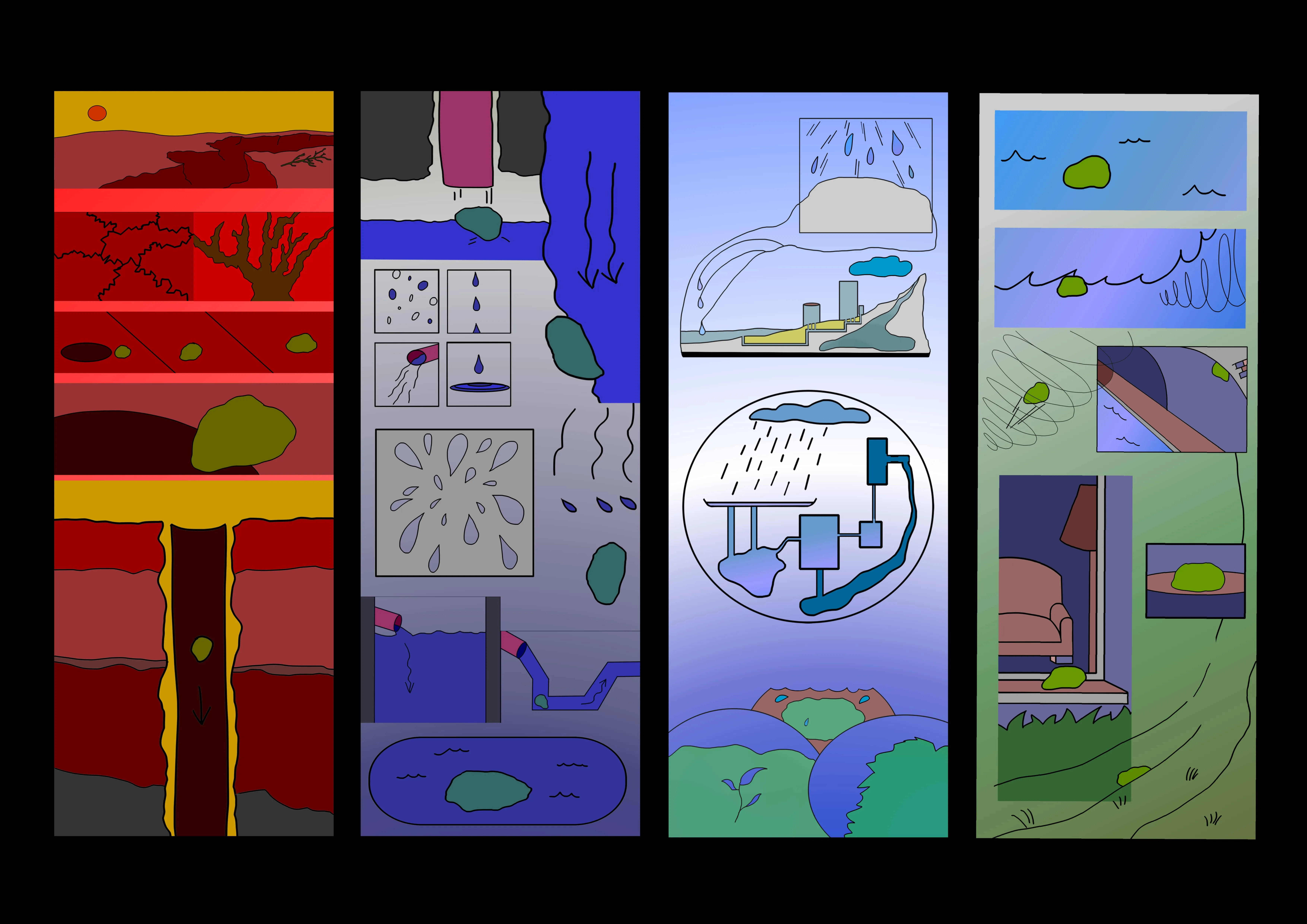 AYTC Rain Paradox (2021), illustrations for banners